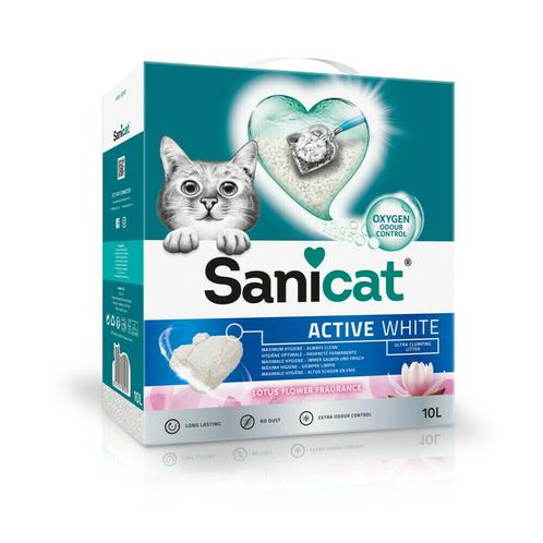 Sanicat Active Wit Lotusbloem 10 liter, Dieren en Toebehoren, Katten-accessoires, Nieuw, Verzenden