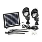 Solar LED wandspot Heads complete set, Tuin en Terras, Buitenverlichting, Zonne-energie, Kunststof, Verzenden, Nieuw