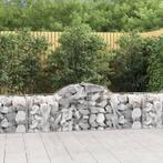 vidaXL Schanskorf gewelfd 200x50x60/80 cm gegalvaniseerd, Tuin en Terras, 100 cm of meer, Verzenden, Nieuw, Metaal