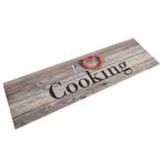 vidaXL Keukenmat wasbaar cooking-print 45x150 cm fluweel, Tuin en Terras, Deurmatten, Verzenden, Nieuw