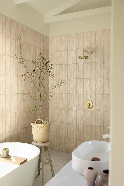 Wandtegel Beige 6,5x26cm (Muur- en plafondtegels), Doe-het-zelf en Verbouw, Tegels, Minder dan 20 cm, 20 tot 40 cm, 10 m² of meer