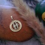 Gouden sterrenbeeld hanger; Tweelingen (Hanger of bedel), Ophalen of Verzenden, Gebruikt, Goud, Overige merken