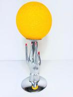 Tafellamp - Hoofd - Hout, Metaal - Pop Art-lamp op netstroom