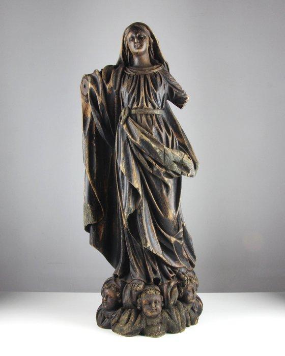Beeld, Maria Immaculata - 60 cm - Hout, Antiek en Kunst, Kunst | Niet-Westerse kunst