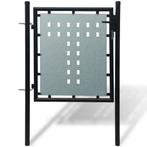 vidaXL Poort enkel 100x125 cm zwart, Tuin en Terras, Tuinpoorten, Verzenden, Nieuw