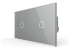 Livolo Touch Wisselschakelaar | Grijs | 1+1 | Design |, Ophalen of Verzenden, Nieuw, Schakelaar