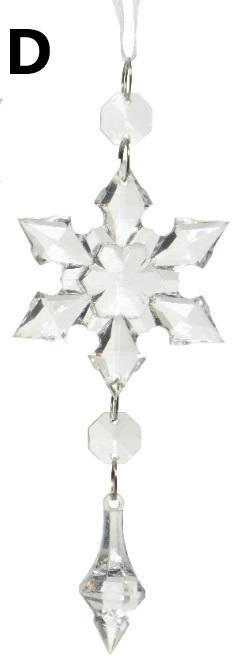 Hanger sneeuwvlok acryl d – 16 cm per stuk decoratie voor, Hobby en Vrije tijd, Knutselen, Nieuw, Ophalen of Verzenden