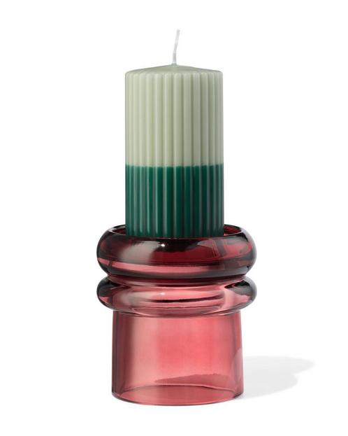 HEMA Kandelaar glas bordeaux van €8.59 voor €4 sale, Huis en Inrichting, Woonaccessoires | Kandelaars en Kaarsen, Nieuw, Verzenden