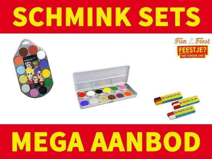 Schmink sets - Mega aanbod schmink, Hobby en Vrije tijd, Feestartikelen, Carnaval, Nieuw, Ophalen