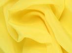 50 meter chiffon stof - Lichtgeel - 150cm breed, 120 cm of meer, Geel, Ophalen of Verzenden, Polyester