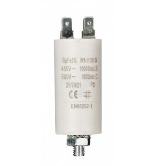 Condensator - Aanloop - 6.0 F (Max. 450V, Aarde), Doe-het-zelf en Verbouw, Elektra en Kabels, Nieuw, Verzenden