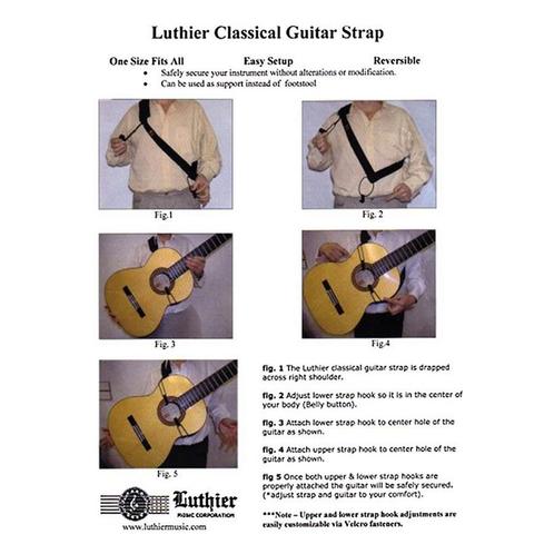 Luthier LUSTR-01 gitaarriem voor klassieke gitaar, Muziek en Instrumenten, Instrumenten | Toebehoren, Nieuw, Ophalen of Verzenden