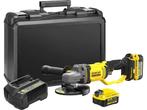 Stanley SFMCG400M2K FATMAX® V20 Accu Haakse Slijper 125mm, Verzenden, Zo goed als nieuw