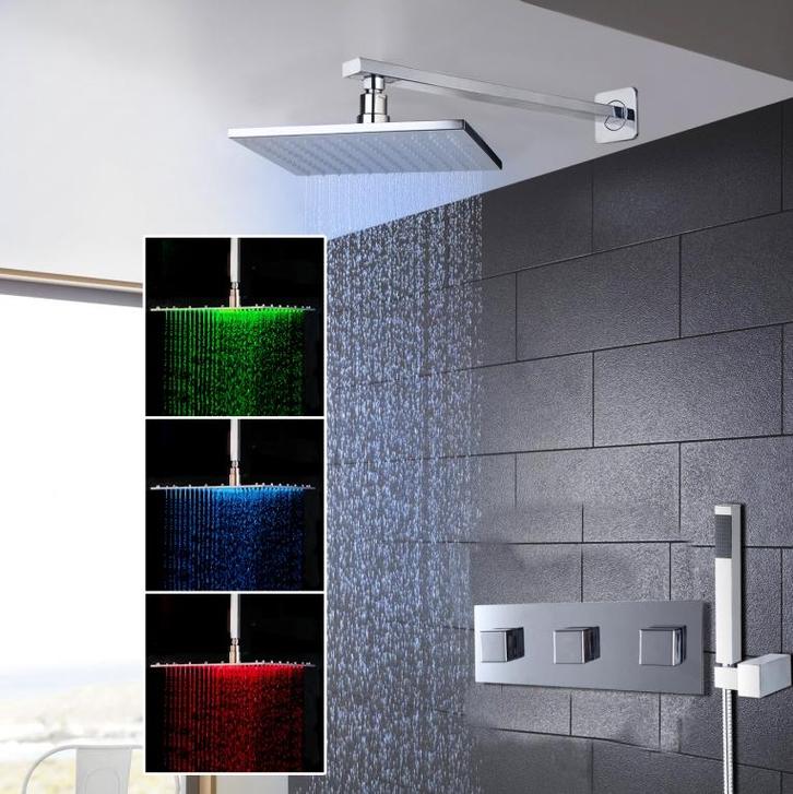 LED douche set 400 MM Inbouw mengkraan Stortdouche, Doe-het-zelf en Verbouw, Sanitair, Nieuw, Verzenden