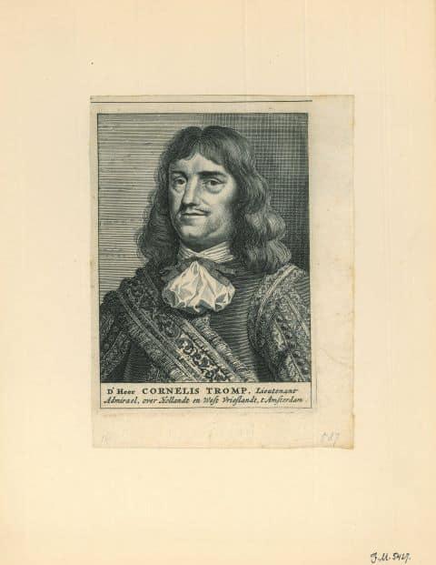 Portrait of Cornelis Maartenszoon Tromp, Antiek en Kunst, Kunst | Etsen en Gravures