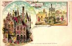 België - Stad en Landschap, Brussel - litho kaarten vanaf, Verzamelen, Ansichtkaarten | Buitenland, Gelopen