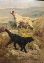 Henri Schouten (1857-1927) - Jachthonden op de hei