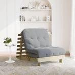 vidaXL Futon slaapbank met matras 80x206x11 cm geïmpregneerd, Huis en Inrichting, Verzenden, Nieuw, Bruin