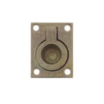 Luikring rechthoekig 65 x 49mm messing getrommeld, Ophalen of Verzenden, Nieuw, Koper of Messing, Overige typen