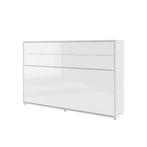 Murphy Horizontaal Opklapbed 120x200 - Wit Hoogglans, Huis en Inrichting, Verzenden, Nieuw