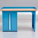 Datona Werkbank PRO 150 cm met werkplaatskast - blauw -, Doe-het-zelf en Verbouw, Werkbanken, Ophalen of Verzenden, Nieuw