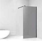 Douchewand 140 x 200 cm rookglas met mat zwarte profiel en, Ophalen of Verzenden, Nieuw, Glas, Bad