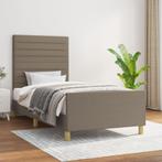 vidaXL Bedframe zonder matras 80x200 cm stof taupe, Eenpersoons, Verzenden, Nieuw, 80 cm