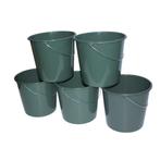 Emmers - Huishoudemmers - 10 liter - Set van 5 stuks - Met, Ophalen of Verzenden, Nieuw