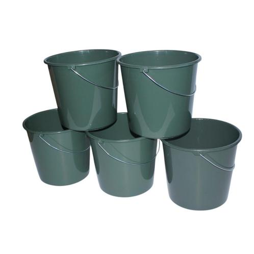 Emmers - Huishoudemmers - 10 liter - Set van 5 stuks - Met, Huis en Inrichting, Woonaccessoires | Thermometers, Ophalen of Verzenden