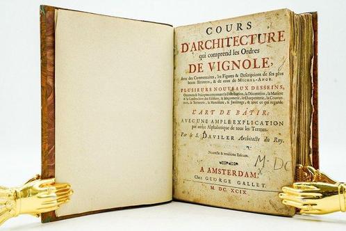 S. Daviler - Cours darchitecture qui comprend les ordres de, Antiek en Kunst, Antiek | Boeken en Bijbels