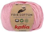 Katia Fair Cotton - 13 pastelroze - Biologisch Katoengaren, Hobby en Vrije tijd, Breien en Haken, Ophalen of Verzenden, Nieuw