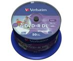 Verbatim | DVD+R | DL | 8.5 GB | Inkjet Printable | 50 Stuks, Nieuw, Verzenden