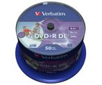 Verbatim | DVD+R | DL | 8.5 GB | Inkjet Printable | 50 Stuks, Verzenden, Nieuw