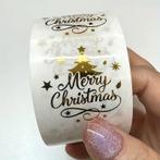 Sluitstickers grotere kerstetiketten chique merry christmas, Hobby en Vrije tijd, Ophalen of Verzenden, Nieuw