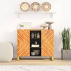 vidaXL Dressoir 90x33,5x75 cm massief mangohout bruin en, Huis en Inrichting, Kasten | Dressoirs, Verzenden, Nieuw, 50 tot 100 cm