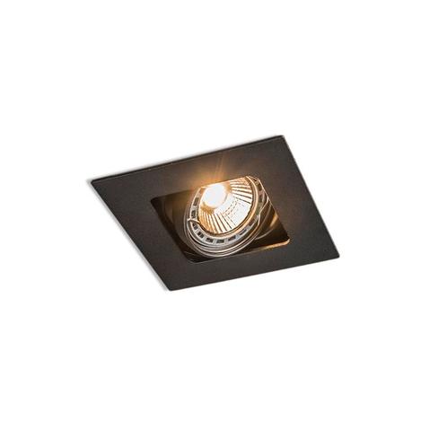 Vierkante inbouwspot zwart draai- en kantelbaar - Artemis, Huis en Inrichting, Lampen | Spots, Nieuw, Overige materialen