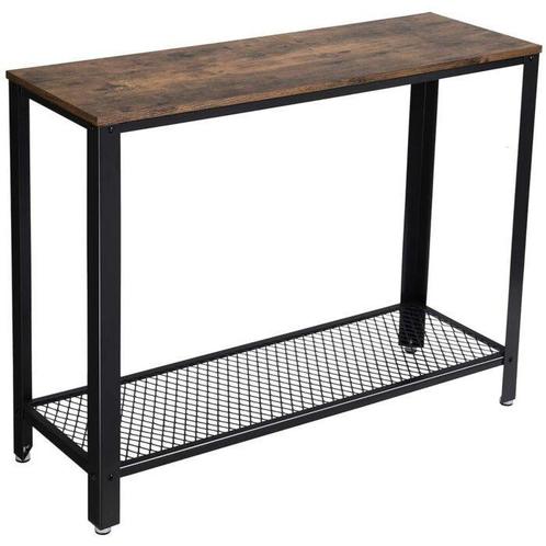 Hoppa! LNT80X Bijzettafel zwart 101,5x35x80cm van 48 naar 39, Huis en Inrichting, Tafels | Bijzettafels, Nieuw, Ophalen of Verzenden