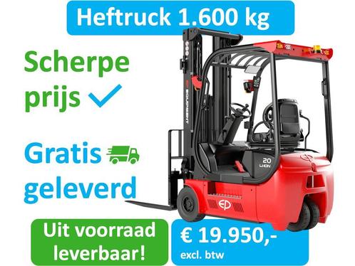 3-Wiel heftruck 1600 kg met joysticks en dubbele rijmotoren, Zakelijke goederen, Machines en Bouw | Heftrucks en Intern transport