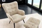 Moderne fauteuil SCANDINAVIA champagne grijs Boucle met, Ophalen of Verzenden, Nieuw