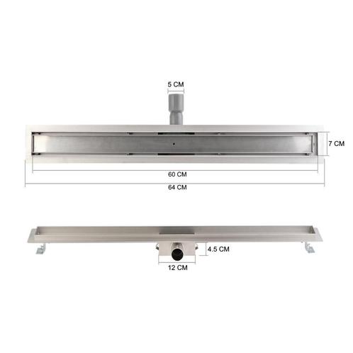 Aanbieding: Douchegoot Wiesbaden Eco RVS Met Flens 60CM, Doe-het-zelf en Verbouw, Sanitair, Ophalen of Verzenden