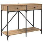 vidaXL Wandtafel Artisan Eiken 100 x 39 x 78,5 cm Bewerkt, Huis en Inrichting, Verzenden, Nieuw, Hout, Minder dan 45 cm