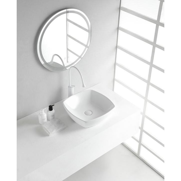 Wiesbaden Plaza Waskom Vierkant - 42x42x13.5cm - Keramiek -, Doe-het-zelf en Verbouw, Sanitair, Nieuw, Ophalen of Verzenden