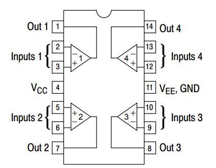 LM324 - Quad versterker - SMD, Hobby en Vrije tijd, Elektronica-componenten, Verzenden