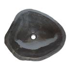 Wasbak | Wastafel | Natuursteen | 46-53x34-40cm | Ovaal |, Doe-het-zelf en Verbouw, Sanitair, Verzenden, Nieuw, Steen, Wastafel