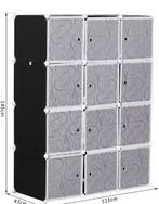 Modulaire kunststof kast met 12 kubussen, Huis en Inrichting, Kasten | Kledingkasten, Verzenden, Nieuw