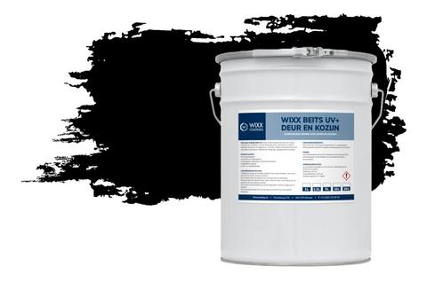 Wixx Deur en Kozijn Beits UV+ RAL 9005 | Gitzwart 10L, Doe-het-zelf en Verbouw, Verf, Beits en Lak, Beits, Zwart, Nieuw, 5 tot 10 liter