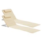[en.casa] Strandmat Cellorigo met rugleuning set van 2 beige, Verzenden, Nieuw
