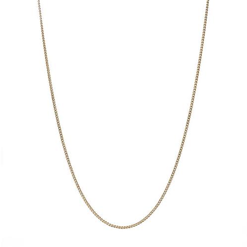 Gouden lengtecollier gourmet 38 cm 14 karaat, Sieraden, Tassen en Uiterlijk, Kettingen, Goud, Zo goed als nieuw, Goud, Verzenden