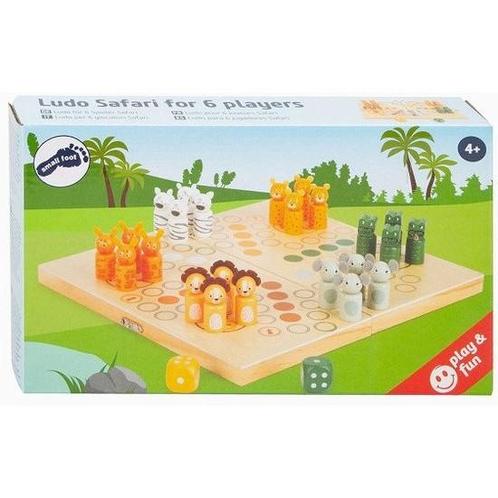 Small Foot - Houten Ludospel Safari - 6 Spelers, Kinderen en Baby's, Speelgoed | Overig, Zo goed als nieuw, Ophalen of Verzenden