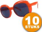 Oranje Feestbril | 10 stuks Oranje Bril Partybril Julie |, Nieuw, Verzenden